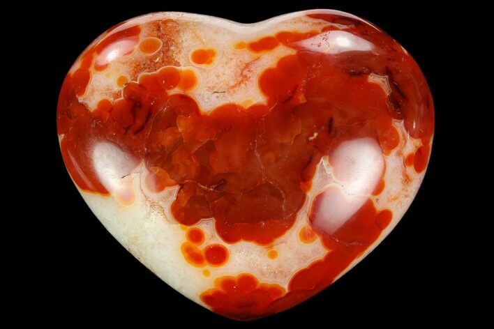 Colorful Carnelian Agate Heart #125771